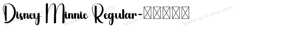 Disney Minnie Regular字体转换